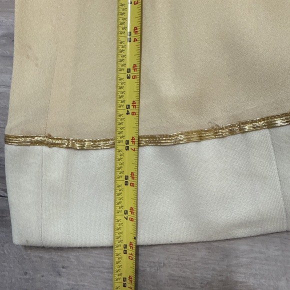 Vintage 70s Palazzo Jumpsuit Velvet Bodice Gold Trim Wide Leg Disco Boho Glam - Picture 7 of 16